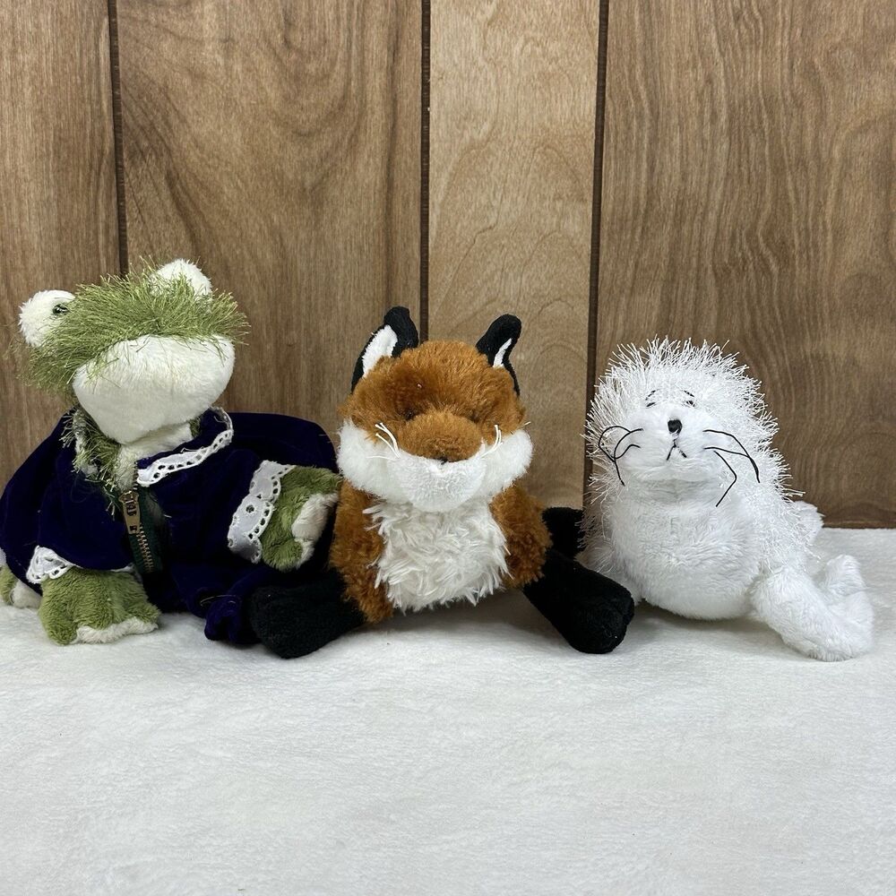 Ganz Webkinz Plush Lot Frog Fox Seal Stuffed Animals Plushies No Codes